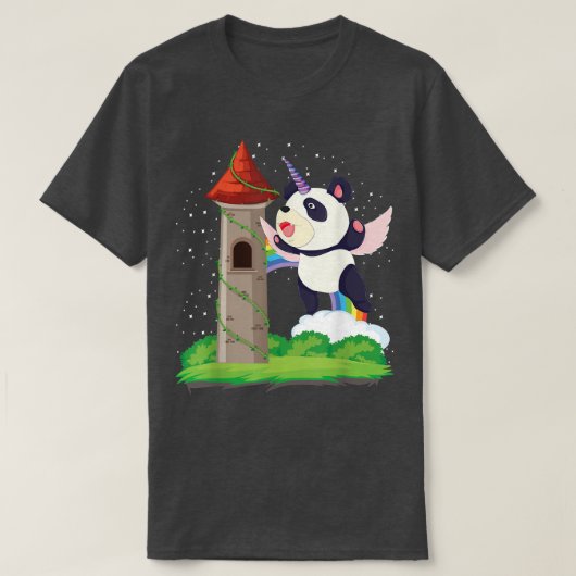 Zoo Animal Rainbow Pandacorn Magical Fairytale Uni T-Shirt (Design vorne)