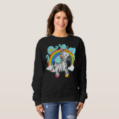 Zoo Animal Rainbow Zebracorn Fantasy Unicorn Zebr Sweatshirt (Vorne ganz)