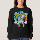Zoo Animal Rainbow Zebracorn Fantasy Unicorn Zebr Sweatshirt (Vorderseite)