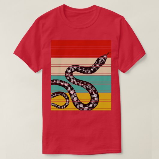 Zoo Animal Reptile Geschenk Retro Schlange T-Shirt (Design vorne)