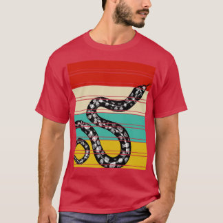 Zoo Animal Reptile Geschenk Retro Schlange T-Shirt