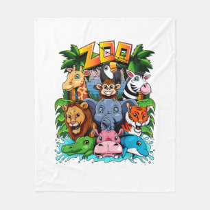 Zoo Animal Shirt Kids Boys Girls Teacher School Fi Fleecedecke