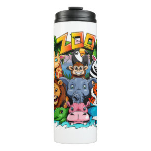 Zoo Animal Shirt Kids Boys Girls Teacher School Fi Thermosbecher