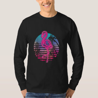 Zoo Animal Tropic Summer Sunrise Flamingo T-Shirt