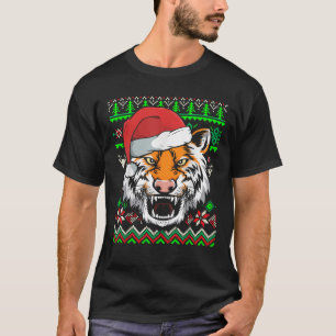 Zoo Animal Ugly Christmas Tiger T-Shirt