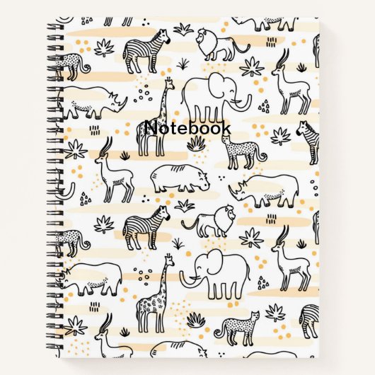 Zoo Animal Wildlife Notizblock (Vorderseite)