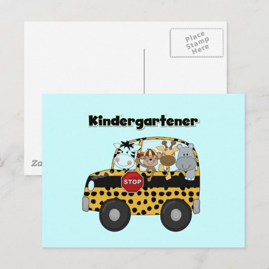 Zoo Animals Kindergartner Postkarte (Vorne/Hinten)