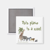 Zoo Animals Magnet (Vorderseite/Rückseite)