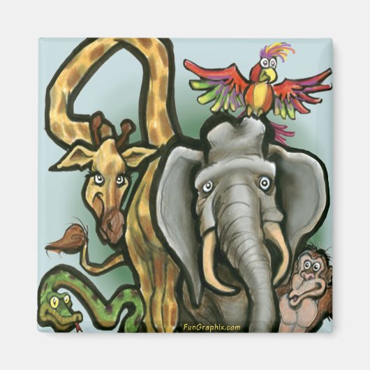 Zoo Animals Magnet (Vorne)