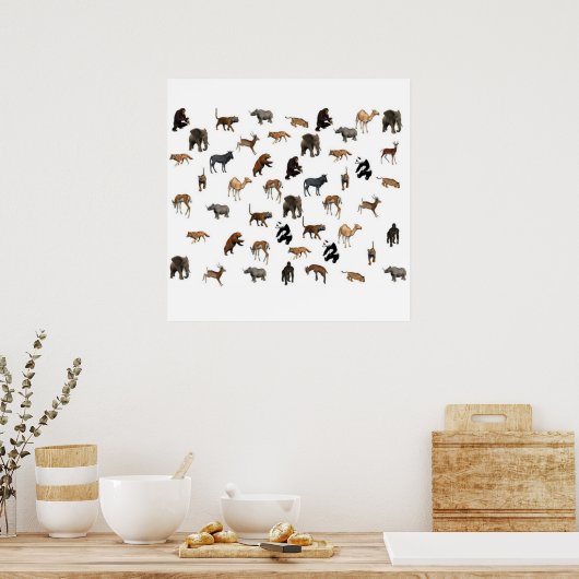 Zoo Animals Poster (Küche)