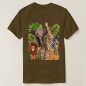 Zoo Animals Safari Jungle Animals Day im Zoo T-Shirt (Design vorne)