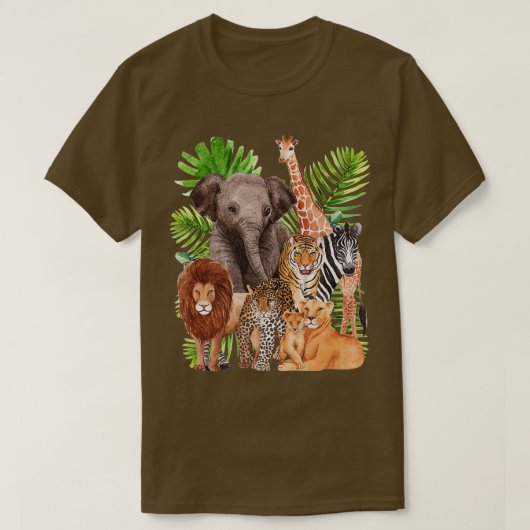 Zoo Animals Safari Jungle Animals Day im Zoo T-Shirt (Design vorne)