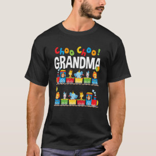 Zoo Animals Train Oma Birthday Boy Girl Train T-Shirt