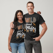 Zoo Animals Wild About Reading Books Reader Lover T-Shirt (Unisex)