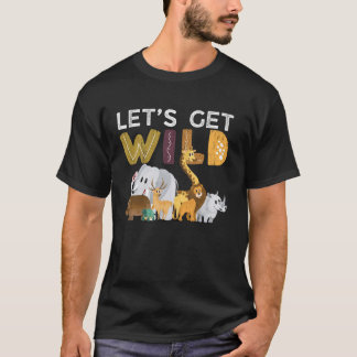 Zoo Animals Wildlife Birthday Party Wild holen T-Shirt