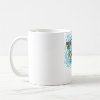 Zoo Animals World Map Planet Erde Ökosystem Kaffeetasse