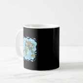 Zoo Animals World Map Planet Erde Ökosystem Kaffeetasse (Vorderseite Links)