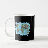 Zoo Animals World Map Planet Erde Ökosystem Kaffeetasse (Links)