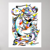 Zoo Aquarellfarben Poster (Vorne)