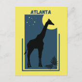 Zoo Atlanta Georgia Vintag Giraffe Postkarte (Vorderseite)