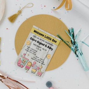 Zoo Baby Dusche Einladung