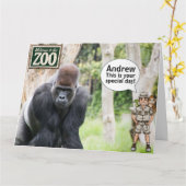 Zoo Birthday Card Karte (Gelbe Blume)