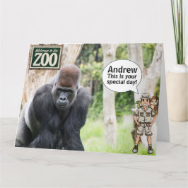 Zoo Birthday Card Karte