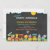 Zoo Birthday Einladung (Vorderseite)