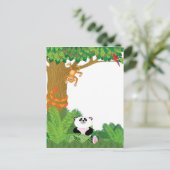 Zoo Border Postkarte (Stehend Vorderseite)