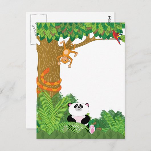 Zoo Border Postkarte (Vorne/Hinten)