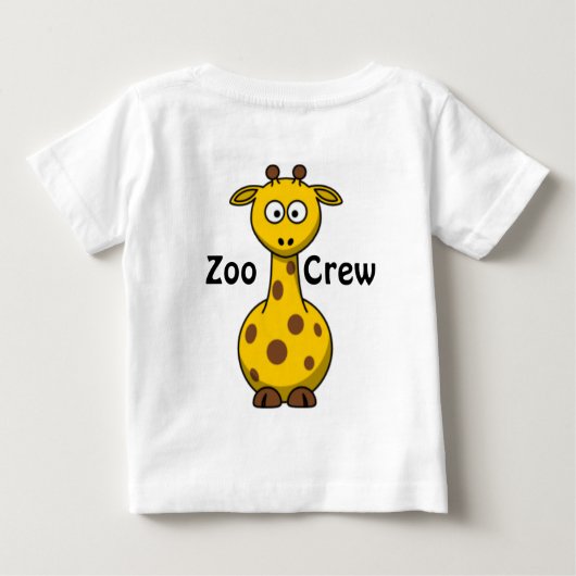 Zoo-Crew-Giraffe Baby T-shirt (Rückseite)