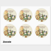 Zoo Crew Jungle Animals Gefallen Sticker - Tan (Blatt)
