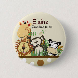 ZOO CREW JUNGLE NAME TAG Personalisierte Taste Button