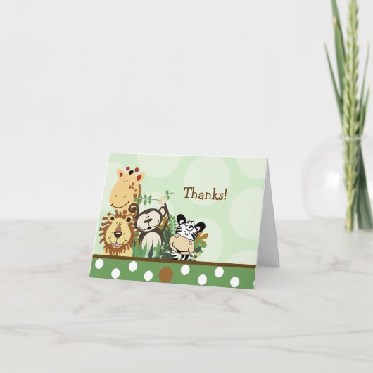 ZOO CREW Jungle Safari Folded thank you note Dankeskarte (Vorderseite)