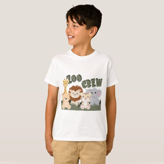 Zoo-Crew Kinder Tierischer T - Shirt (Vorne ganz)