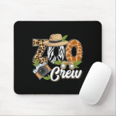 Zoo Crew Safari Tiere Wildtiere Tiere Wild Feld Mousepad (Mit Mouse)