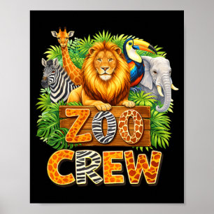Zoo Crew Safari Wildtiere Tier Zoo Wärter Poster