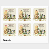 Zoo Crew SQUARE Gefallen Sticker - Tan (Blatt)
