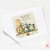 Zoo Crew SQUARE Gefallen Sticker - Tan (Umschlag)