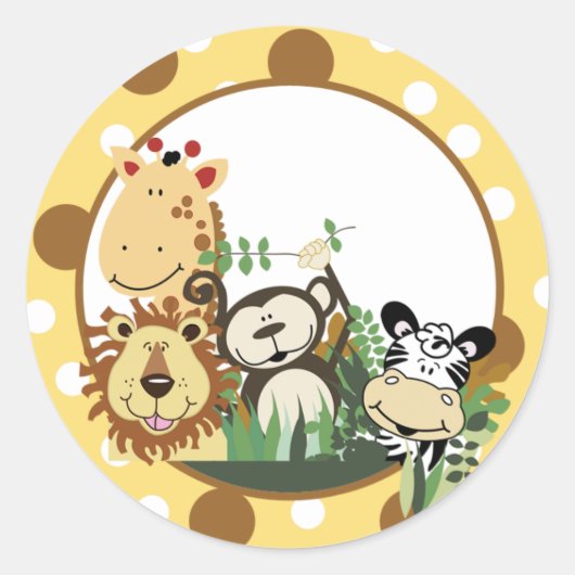 ZOO-CREW-Umschlag Aufkleber / Cupcake Toppers (Vorderseite)