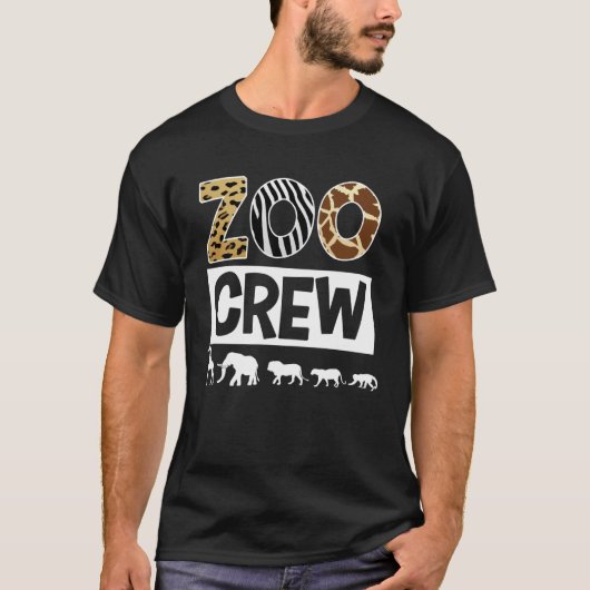 Zoo Crew Zookeeper Safari Tierwelt Kostüm T-Shirt (Vorderseite)