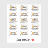 Zoo Day Erinnerung Niedliche Wildtiere Besuchsplan Aufkleber (Blatt)