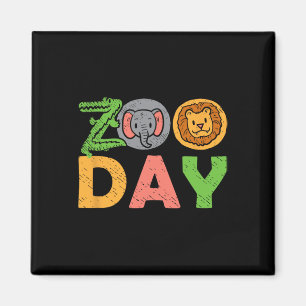Zoo Day Family Trip Zoo Besucher Wildlife Kids Vac Magnet