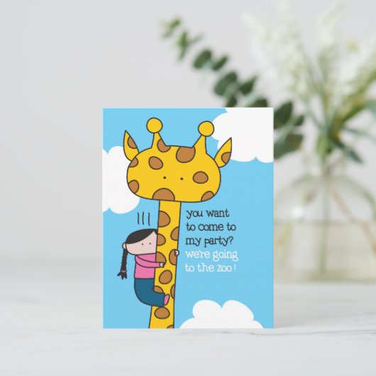 Zoo - Einladung (Stehend Vorderseite)