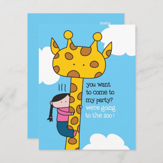 Zoo - Einladung (Vorne/Hinten)