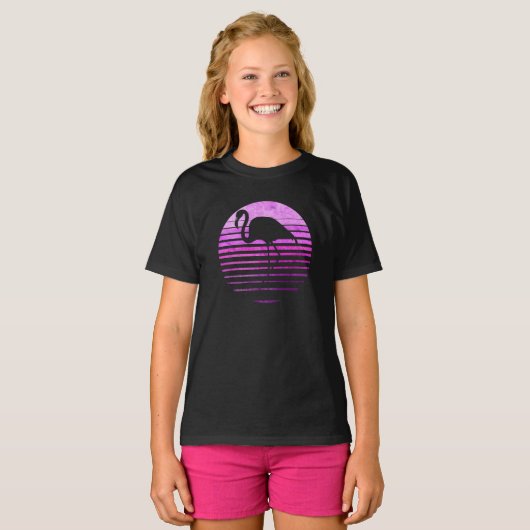 Zoo Flamingo Animal Tropic Summer Sunrise T-Shirt (Vorne ganz)