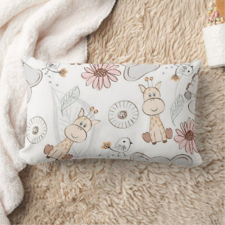 Zoo Friends Lumbar Pillow 13" x 21" Lendenkissen