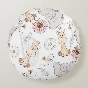Zoo Friends Round Pillow Rundes Kissen