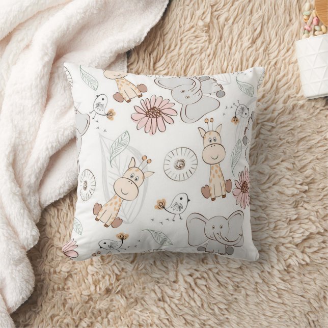 Zoo Friends Throw Kissen 16" x 16" (Decke)