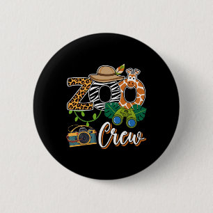 Zoo Giraffe Crew Safari Tierpark Kindermädchen Button
